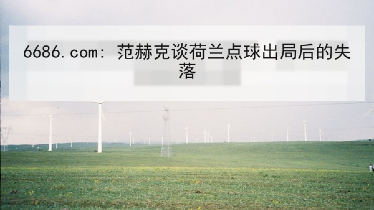 6686.com: 范赫克谈荷兰点球出局后的失落